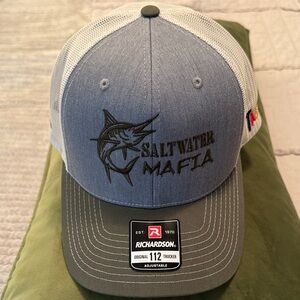 Saltwater Mafia Blue and Gray Trucker Hat